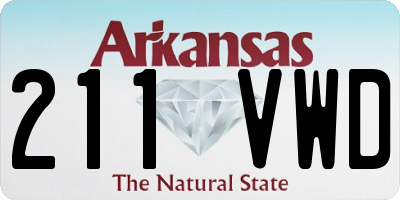 AR license plate 211VWD