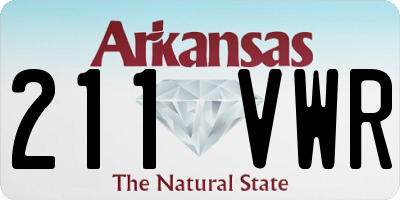 AR license plate 211VWR