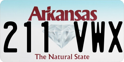 AR license plate 211VWX