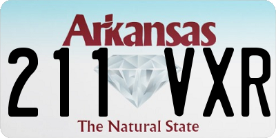 AR license plate 211VXR