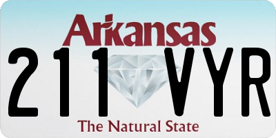 AR license plate 211VYR