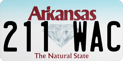 AR license plate 211WAC