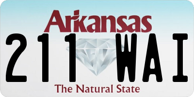 AR license plate 211WAI