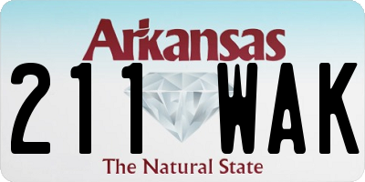 AR license plate 211WAK