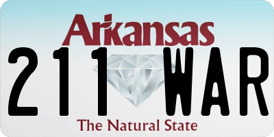 AR license plate 211WAR