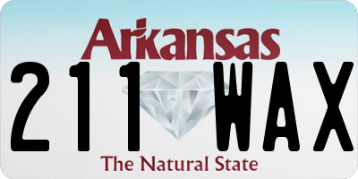 AR license plate 211WAX