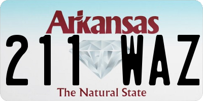 AR license plate 211WAZ