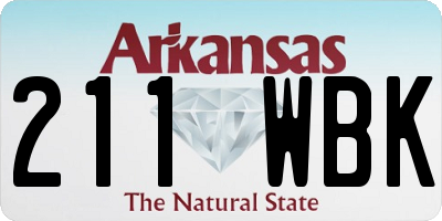 AR license plate 211WBK