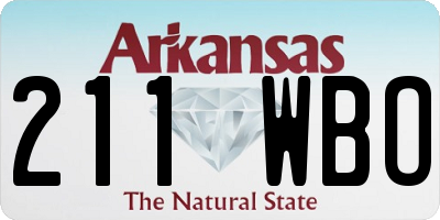 AR license plate 211WBO