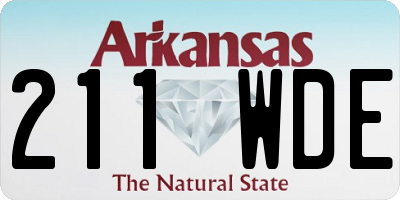 AR license plate 211WDE