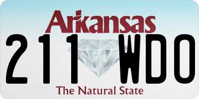 AR license plate 211WDO