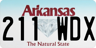 AR license plate 211WDX
