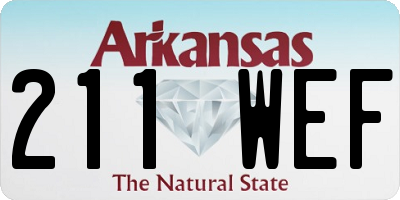 AR license plate 211WEF