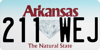 AR license plate 211WEJ