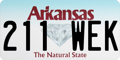 AR license plate 211WEK