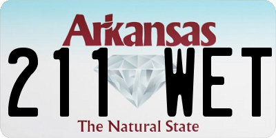 AR license plate 211WET