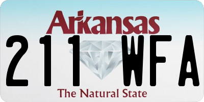 AR license plate 211WFA