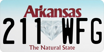 AR license plate 211WFG