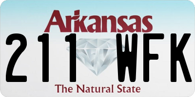 AR license plate 211WFK