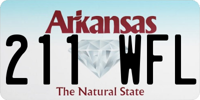 AR license plate 211WFL