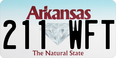 AR license plate 211WFT