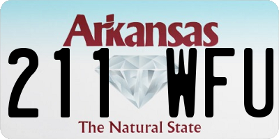 AR license plate 211WFU