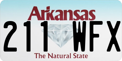 AR license plate 211WFX