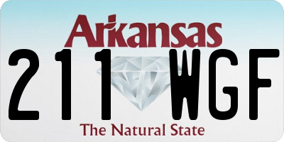 AR license plate 211WGF