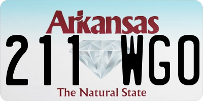 AR license plate 211WGO