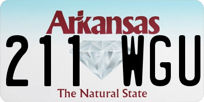AR license plate 211WGU