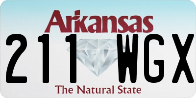AR license plate 211WGX