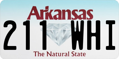 AR license plate 211WHI