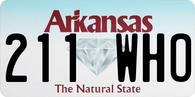 AR license plate 211WHO