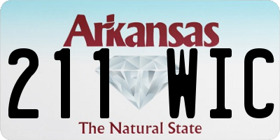 AR license plate 211WIC