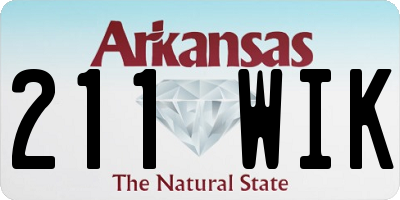 AR license plate 211WIK