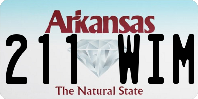 AR license plate 211WIM