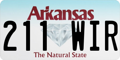AR license plate 211WIR