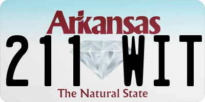 AR license plate 211WIT