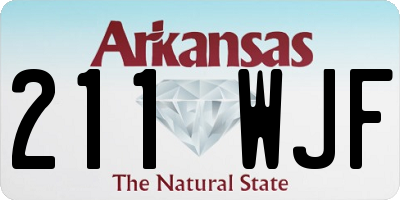 AR license plate 211WJF