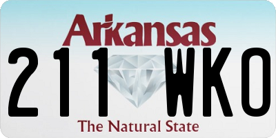 AR license plate 211WKO