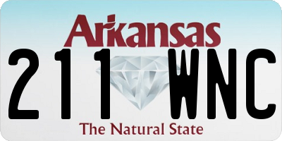 AR license plate 211WNC