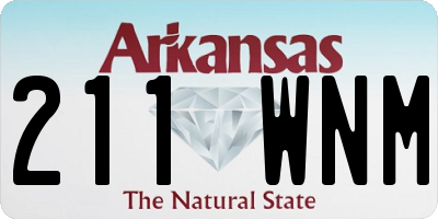 AR license plate 211WNM
