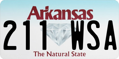 AR license plate 211WSA