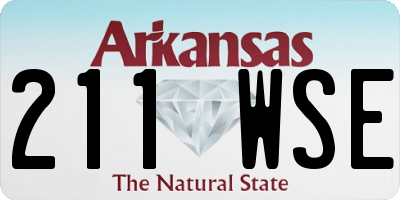 AR license plate 211WSE