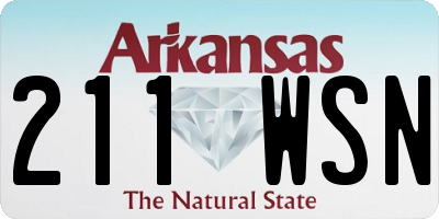 AR license plate 211WSN
