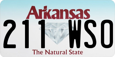 AR license plate 211WSO