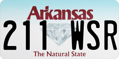 AR license plate 211WSR