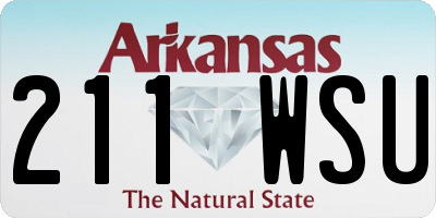 AR license plate 211WSU