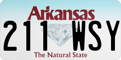 AR license plate 211WSY