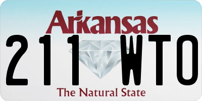 AR license plate 211WTO